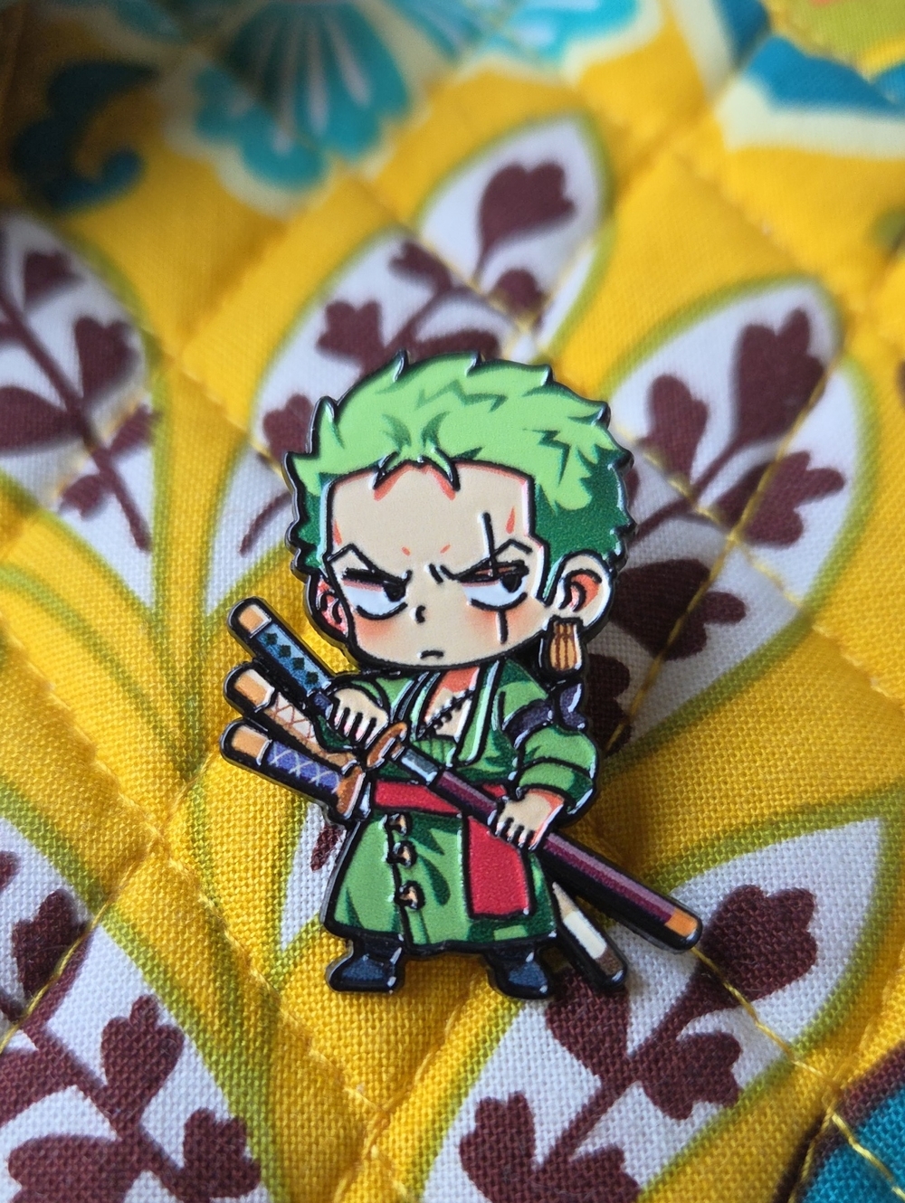 Onepiece Green-Haired Swordsman Enamel Pin - Chibi Zoro